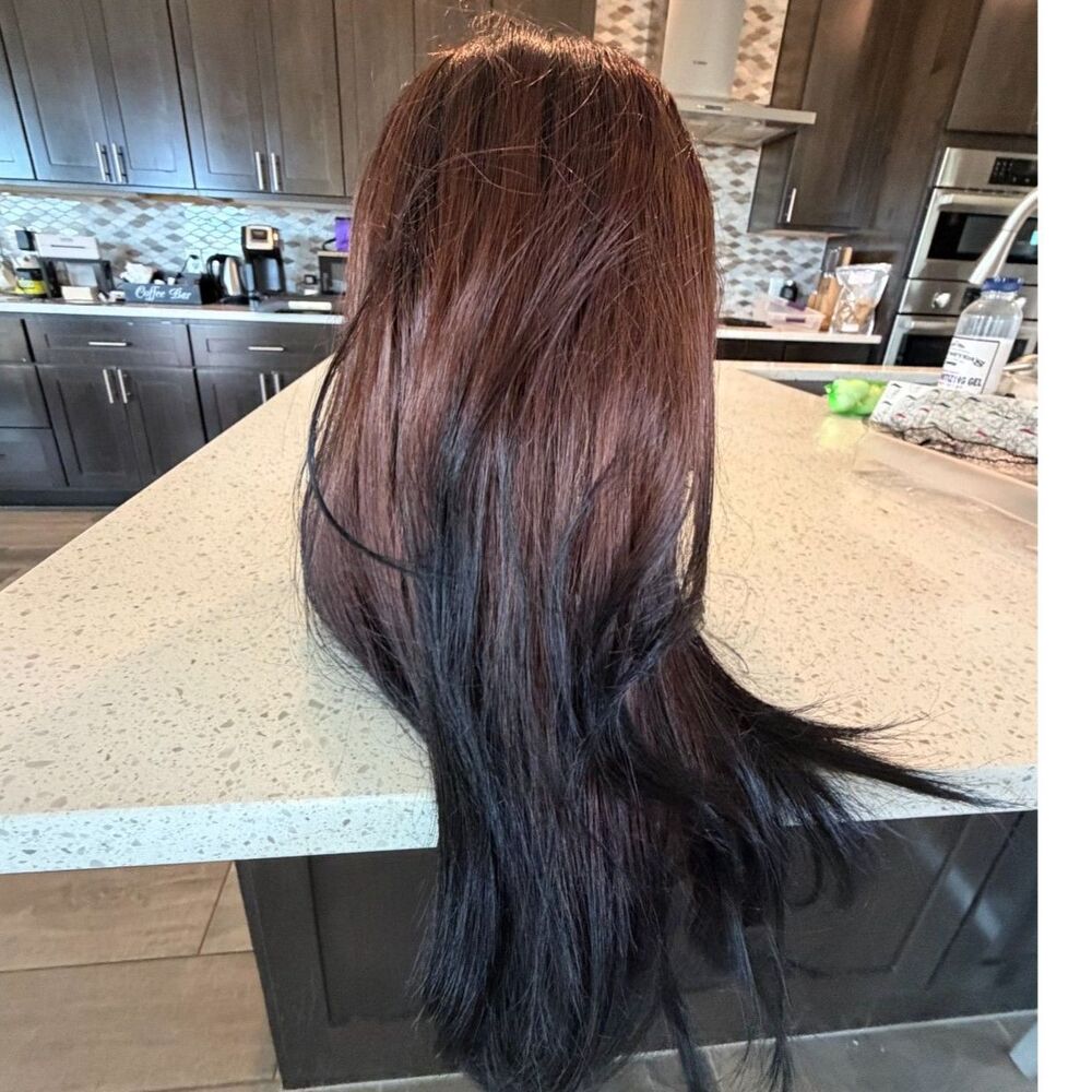 New Born Free Sabrina Synthetic Half Wig 3T1B/33 Off Black Auburn Layered